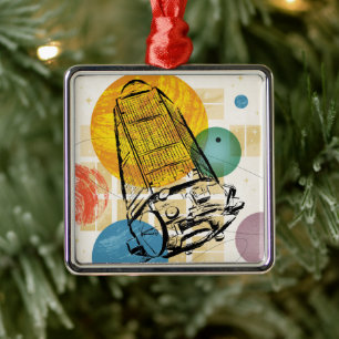 Kepler Space Telescope Poster. Metal Ornament