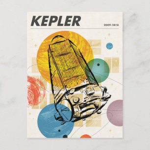Kepler Space Telescope Poster. Postcard