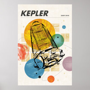 Kepler Space Telescope Poster. Poster