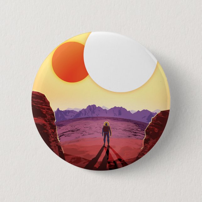 Kepler Space Travel Destination Planet Adventure 6 Cm Round Badge (Front)
