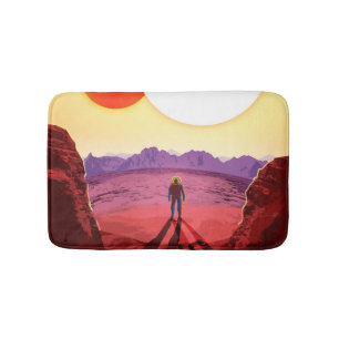 Kepler Space Travel Destination Planet Adventure Bath Mat