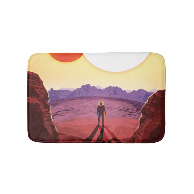 Kepler Space Travel Destination Planet Adventure Bath Mat (Front)