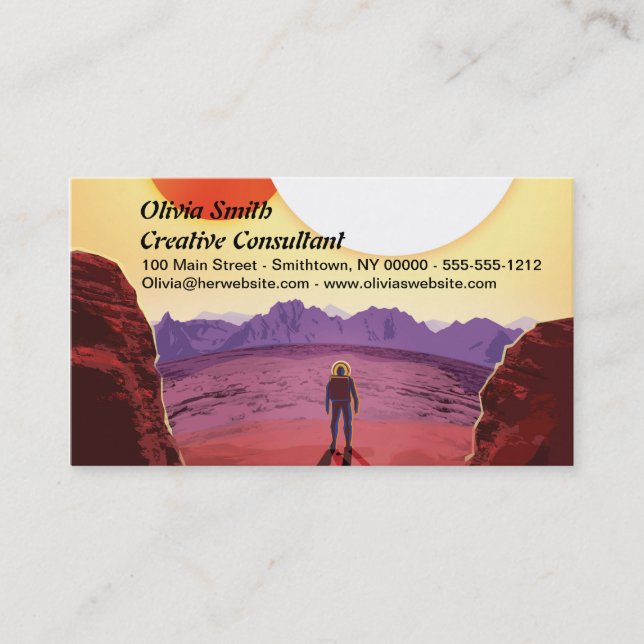 Kepler Space Travel Destination Planet Adventure Business Card (Front)
