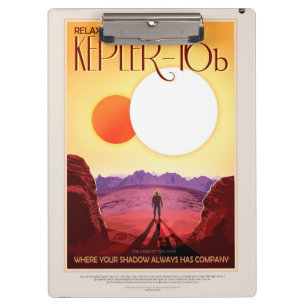 Kepler Space Travel Destination Planet Adventure Clipboard