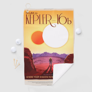 Kepler Space Travel Destination Planet Adventure Golf Towel