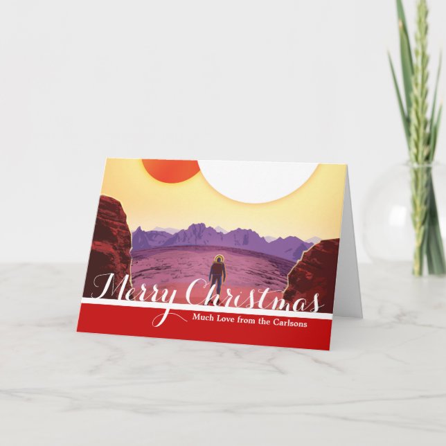 Kepler Space Travel Destination Planet Adventure Holiday Card (Front)