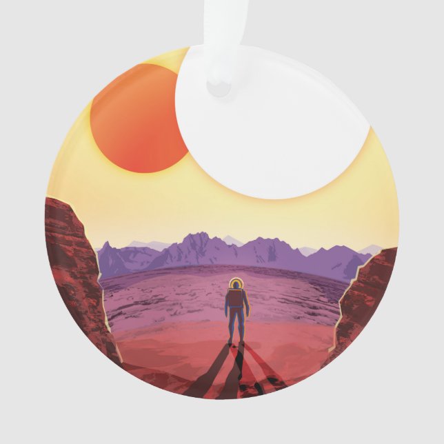 Kepler Space Travel Destination Planet Adventure Ornament (Front)