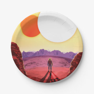 Kepler Space Travel Destination Planet Adventure Paper Plate