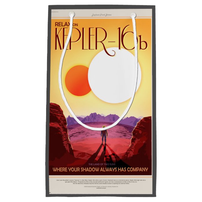 Kepler Space Travel Destination Planet Adventure Small Gift Bag (Front)