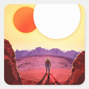 Kepler Space Travel Destination Planet Adventure Square Sticker