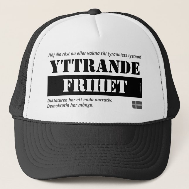 Keps — Yttrandefrihet Trucker Hat (Front)