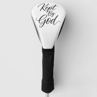 Kept By God Black and White Golf Driver Head Cover