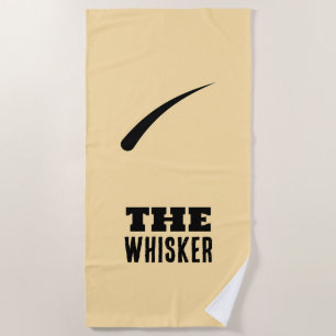 Kept Off Black Flat Clear Whisker Beach Towel