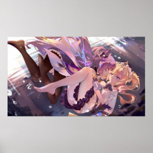 Keqing and Barbara Genshin Impact Poster