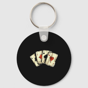 Ker Player Texas Holdem - Card Game Ker  Key Ring