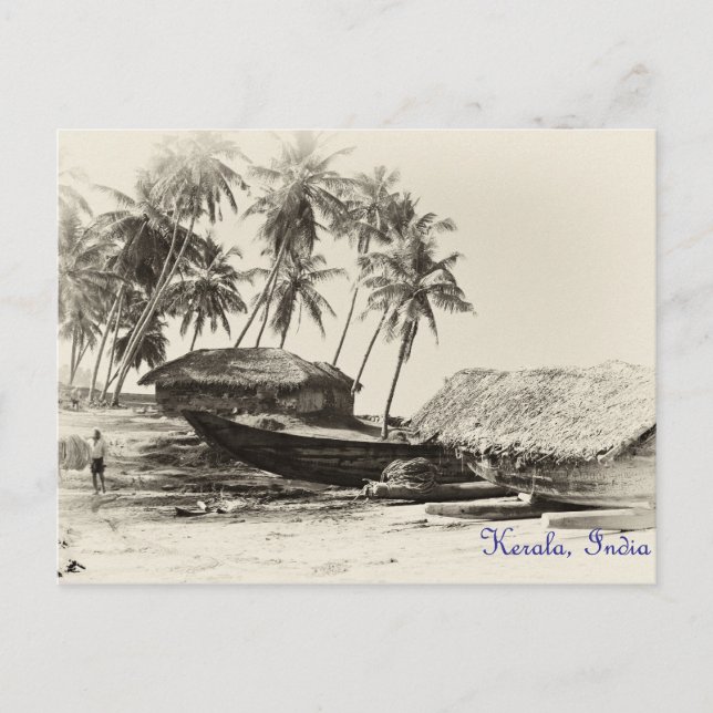 Kerala fishing village postcard (Front)