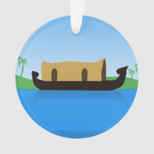 Kerala houseboat drawing ornament