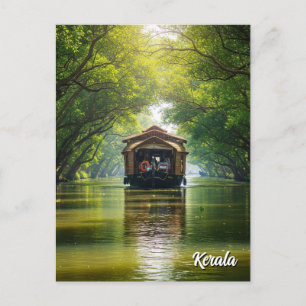 Kerala Houseboat India Postcard