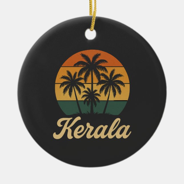 kerala india ceramic ornament (Front)