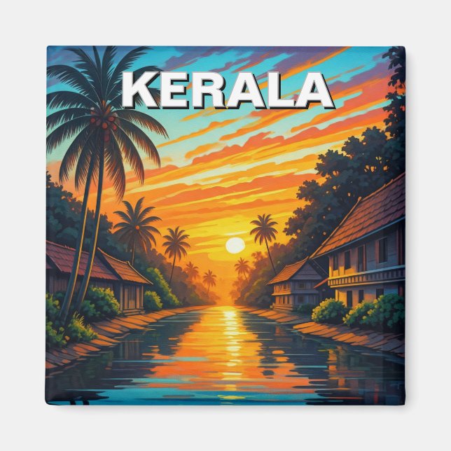 Kerala India Sunset Magnet (Front)
