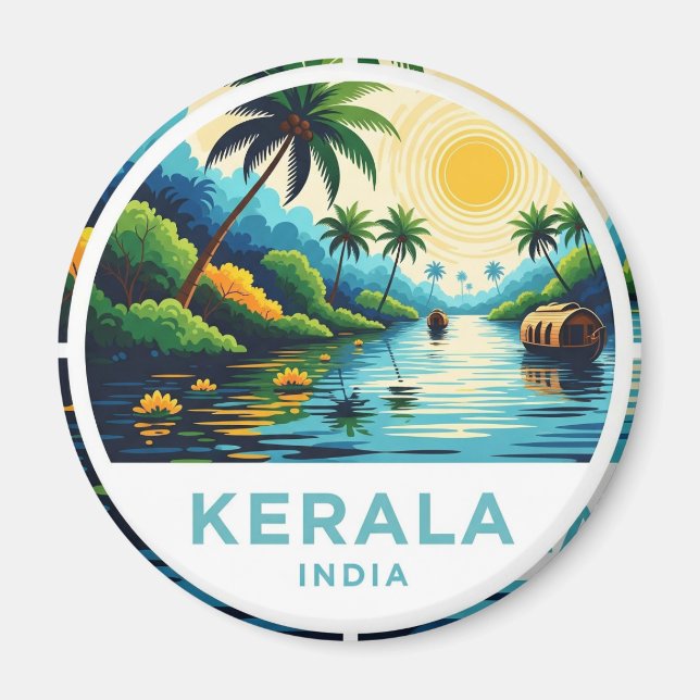 Kerala India Sunset Magnet (Front)