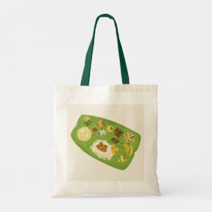 Kerala Sadya Banana Leaf Meal illustration Tote Bag