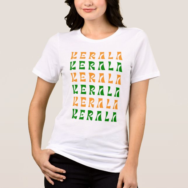 KERALA Text Pattern Tri-Blend Shirt (Front)