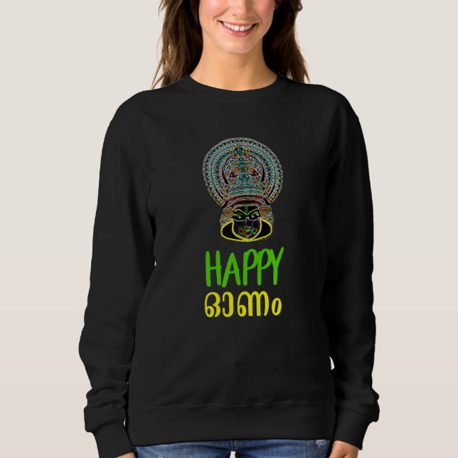 Keralite Malayali Happy Onam In Malayalam Sweatshirt (Front)