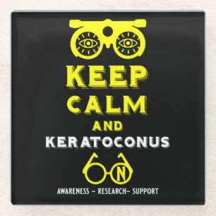 Keratoconus Support And Awareness Glass Coaster