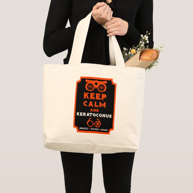 Keratoconus Support And Awareness Large Tote Bag (Front (Product))