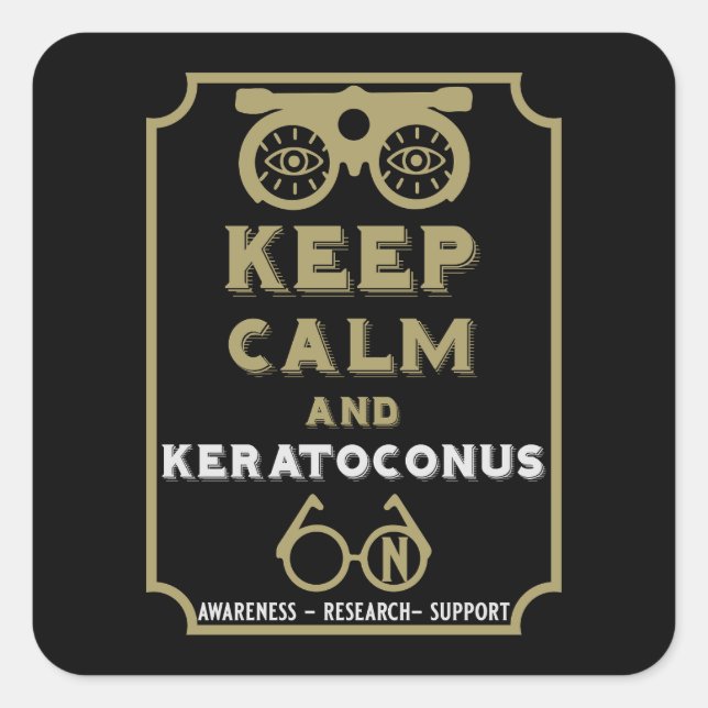 Keratoconus Support And Awareness Square Sticker (Front)