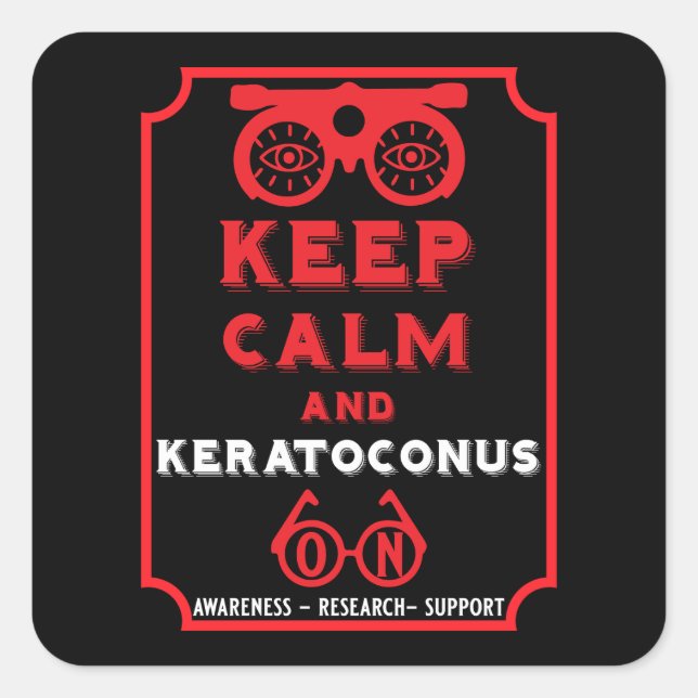 Keratoconus Support And Awareness Square Sticker (Front)