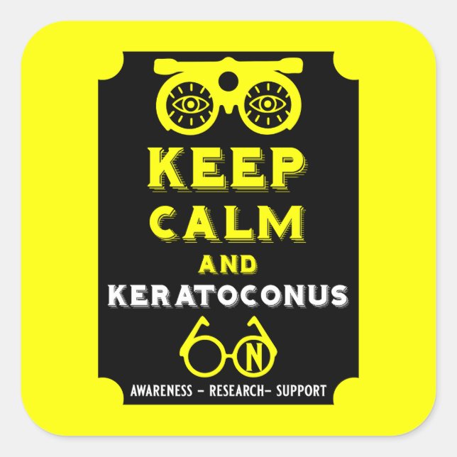Keratoconus Support And Awareness Square Sticker (Front)