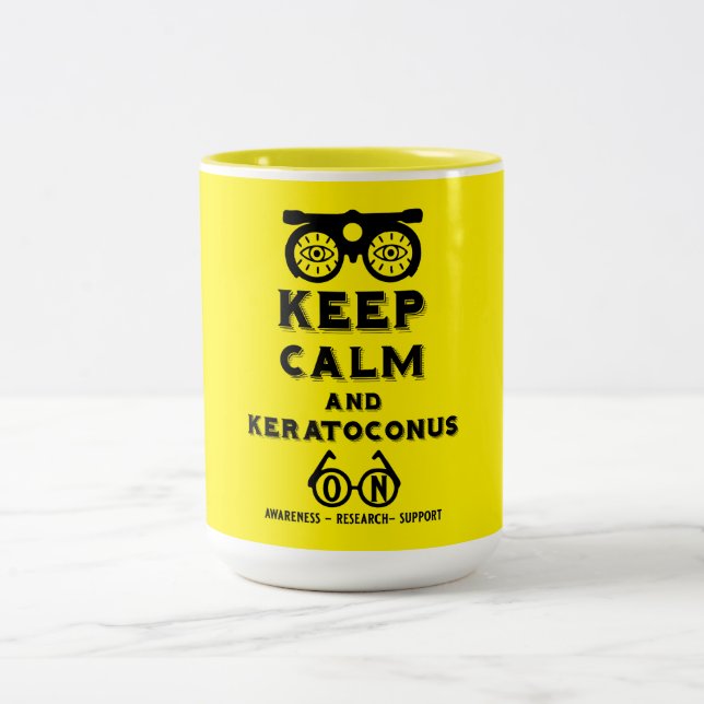Keratoconus Support And Awareness Two-Tone Coffee Mug (Center)