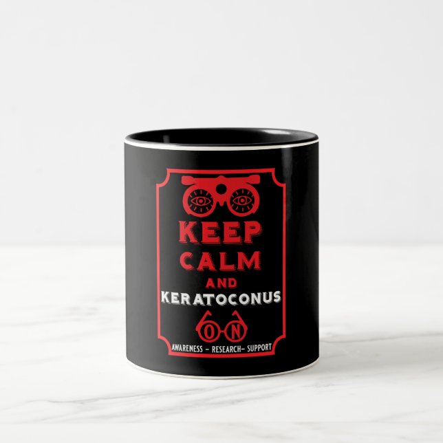 Keratoconus Support And Awareness Two-Tone Coffee Mug (Center)