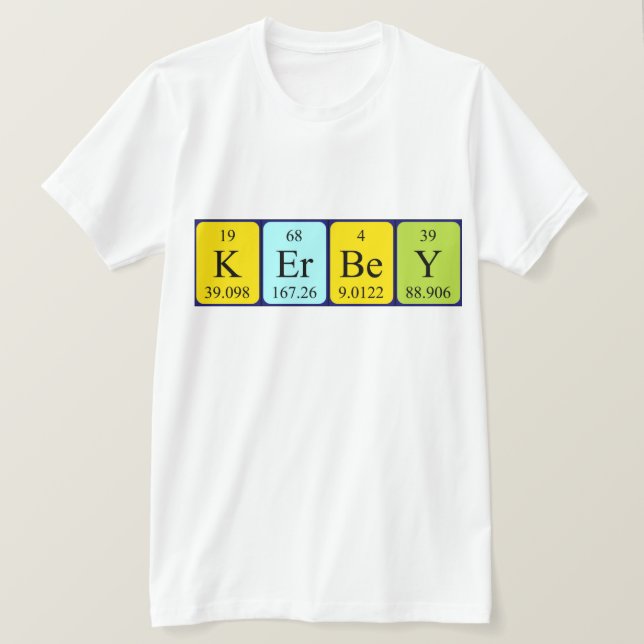 Kerbey periodic table name shirt (Design Front)