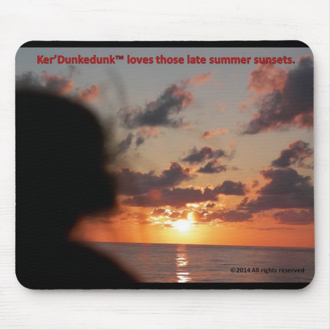 Ker'Dunkedunk Bear sunset mousepad (Front)