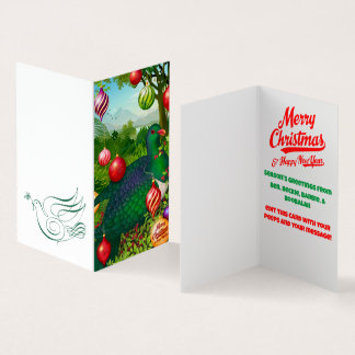Kereru with Ornaments Christmas Card