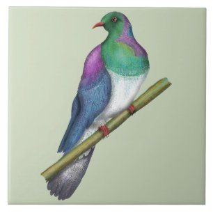 Kereru Wood pigeon Ceramic Tile