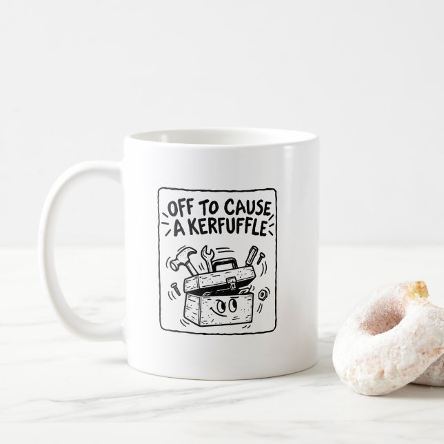 Kerfuffle Starter Toolbox Mischief Mode Coffee Mug (With Donut)