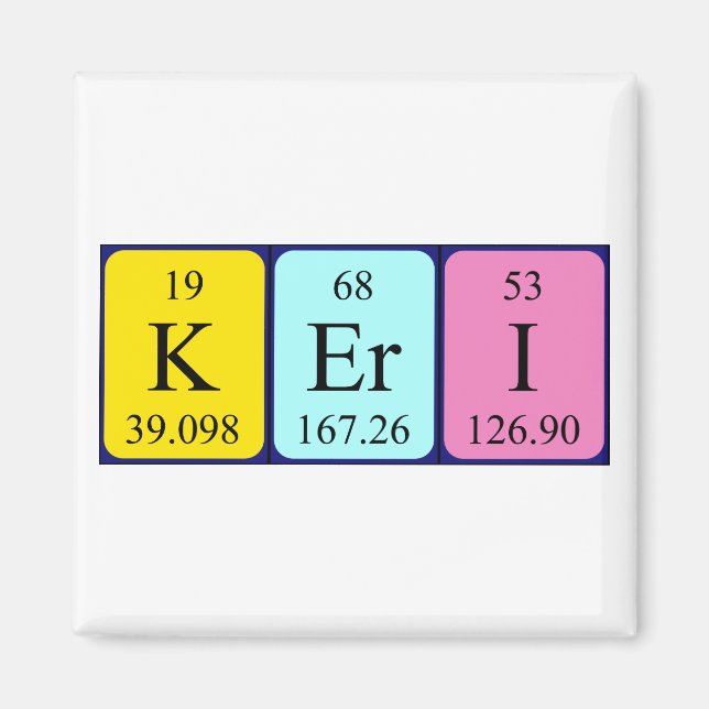 Keri periodic table name magnet (Front)