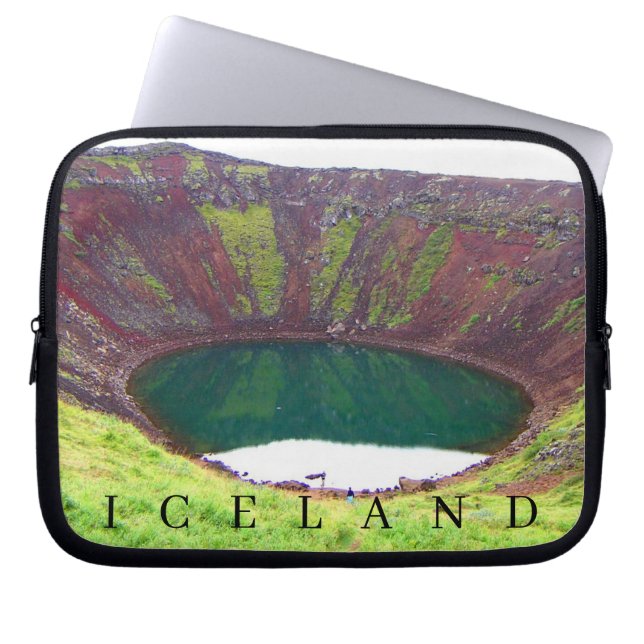 Kerid Crater view laptop case (Front)