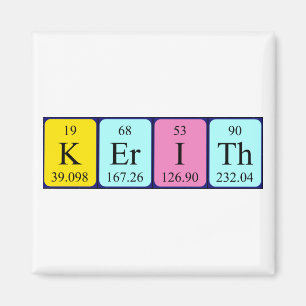 Kerith periodic table name magnet
