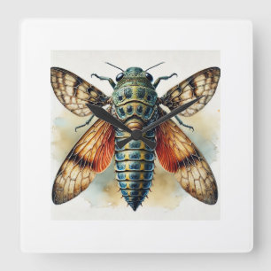 Kermes Insect 100924IREF209 - Watercolor Square Wall Clock