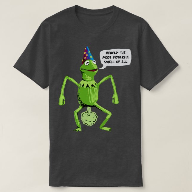 Kermit BEHOLD the most powerful smell of all T-Shirt (Design Front)