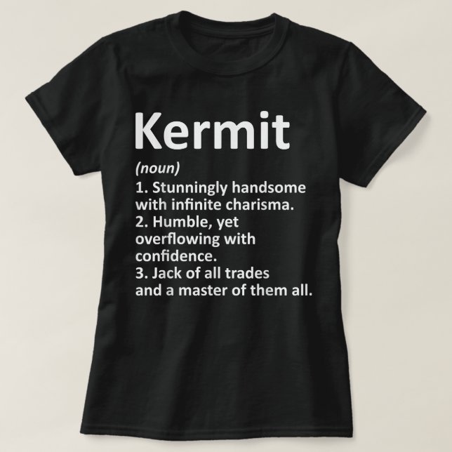 KERMIT Definition Personalised Name Funny Birthday T-Shirt (Design Front)