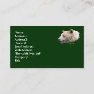 Kermode Bear Business Card
