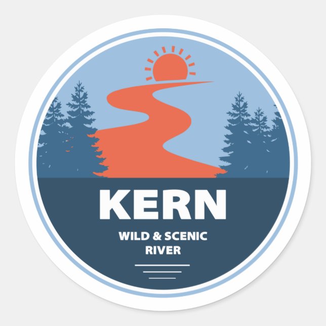 Kern Wild And Scenic River Classic Round Sticker (Front)