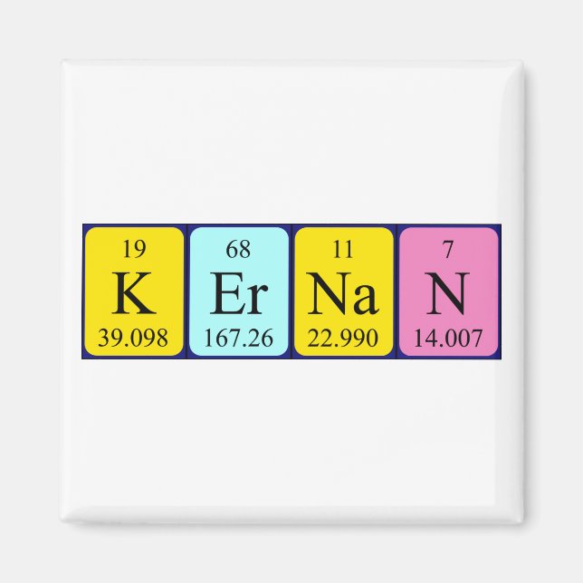 Kernan periodic table name magnet (Front)