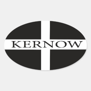 Kernow (Cornwall) flag Oval Sticker